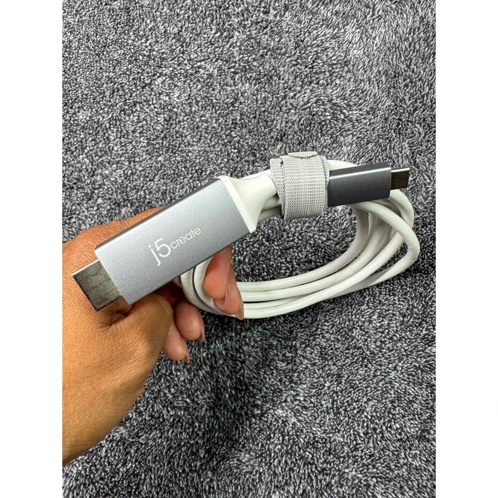j5create USB-C to HDMI Adapter Cable JCC153G Space Gray and White 6ft